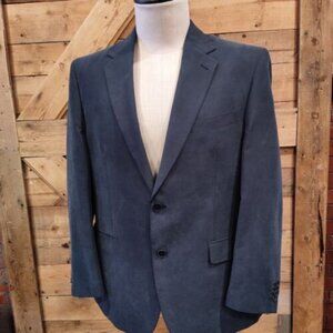 42R CALVIN KLEIN Gray Soft Microfiber Lightweight Mens Blazer Jacket